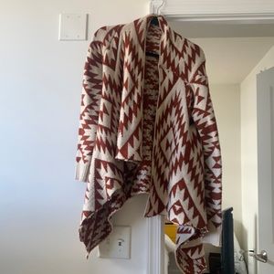 Orange and creme cardigan